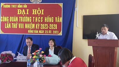 Một số hình ảnh Đại hội Công đoàn trường THCS Hồng Vân lần thứ VIII, nhiệm kỳ 2023 - 2028